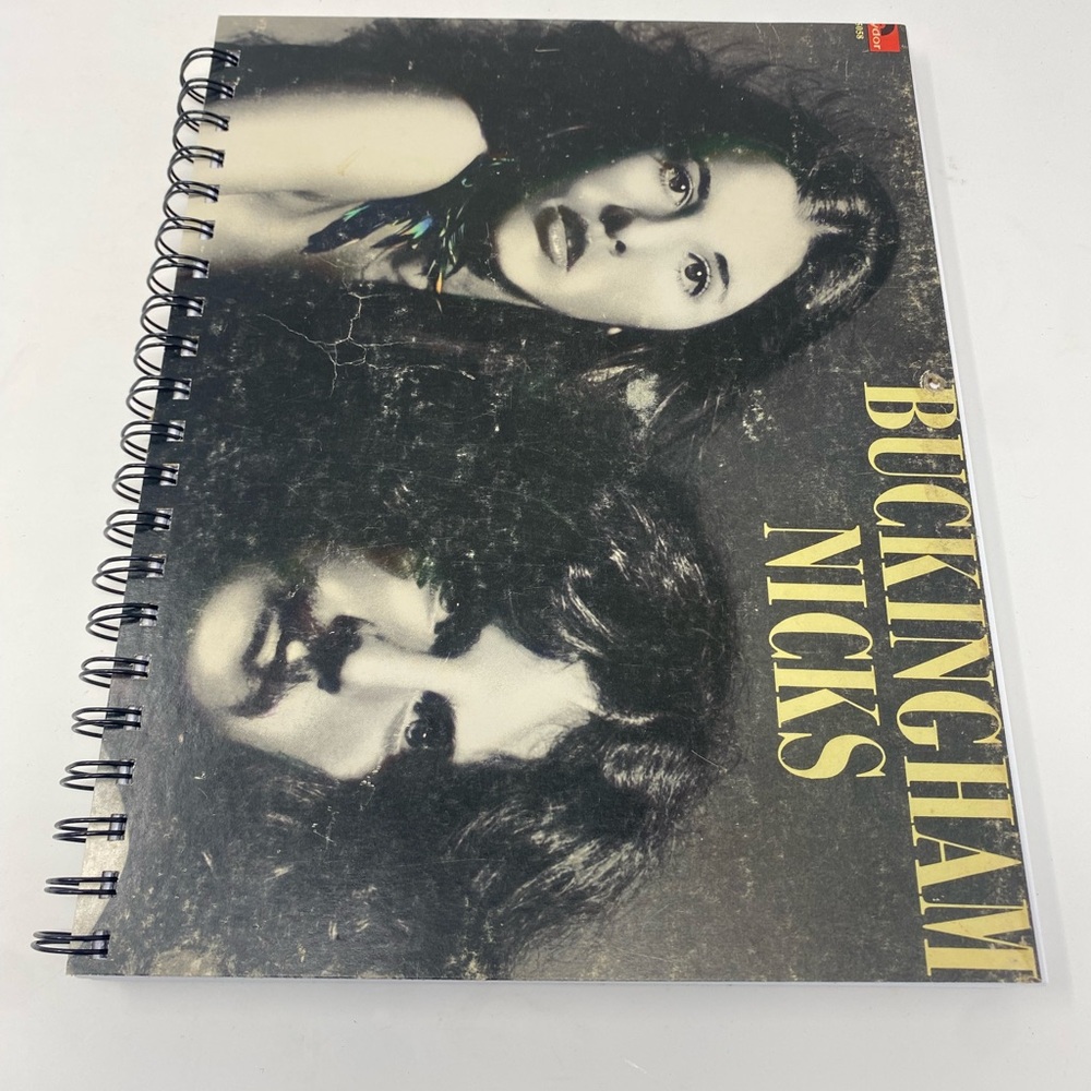 Upcycled Buckingham Nicks Record Album Notebook Handmade